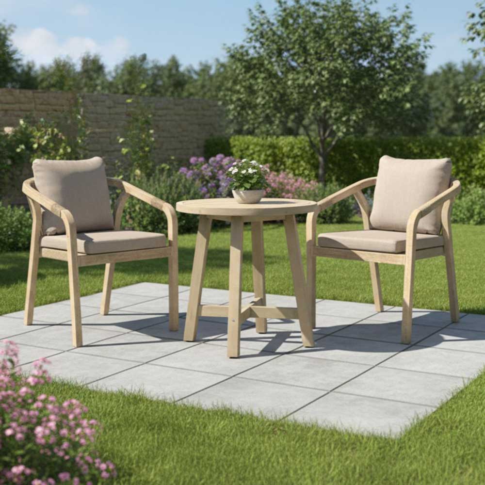 Kettler Cora 2 Seat Round Wooden Bistro Set
